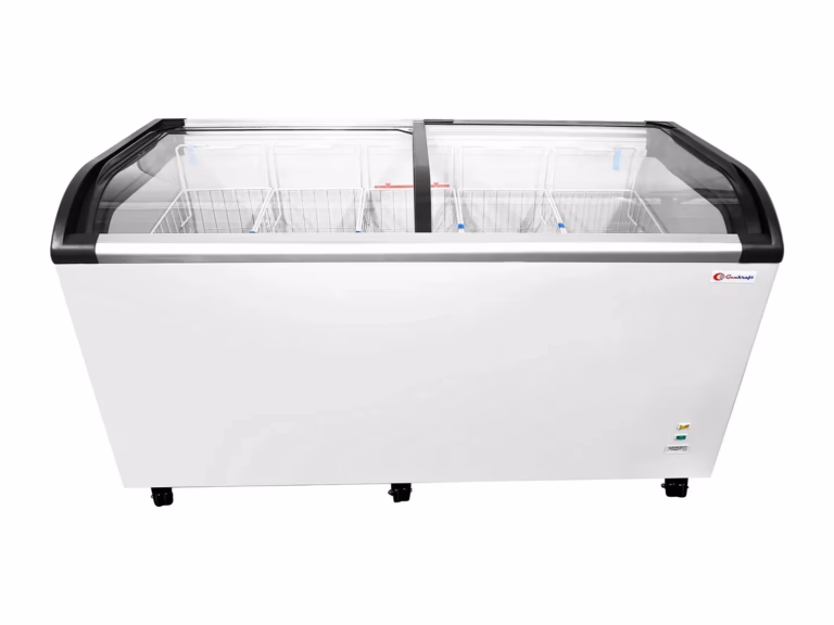 Chest Freezer Curved Sliding Glass Top